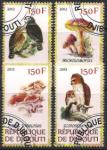 Джибути 2012 год. Птицы и грибы. 4 гашеные марки