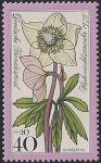 ФРГ 1975 год. Рождество. Символический цветок  "Снежная роза". 1 марка