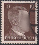 Германия (Рейх) 1941 год. Стандарт. Адольф Гитлер (ном. 10). 1 гашеная марка из серии