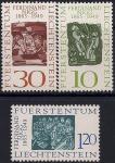 Лихтенштейн 1965 год. 100 лет со дня рождения художника и графика Фердинанда Нигга. Иллюстрации. 3 марки