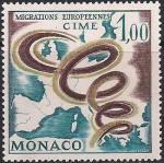 Монако 1967 год. Межгосударственный Комитет Европы по миграции. 1 марка