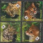 Таиланд 2011 год. Дикие кошки. 4 марки