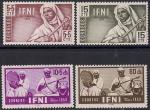 ИФНИ (Марокко) 1953 год. Народные музыкальные инструменты. 4 марки