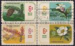 США 1969 год. Интернациональный ботанический конгресс. 4 гашеные марки