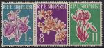 Албания 1961 год. Цветы. 3 марки