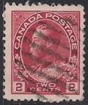 Канада 1911 год. Король Георг 5-й (ном. 2). 1 гашеная марка из серии