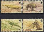 Индонезия 2000 год. Динозавры. 4 марки (н