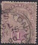 Ямайка 1889 год. Королева Виктория (ном. 1). 1 гашеная марка из серии 