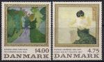 Дания 1991 год. Живопись художников Дании. 2 марки