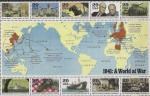 США 1991 год. История Второй Мировой войны. Карта военных действий, боевая техника, Ф. Рузвельт и У.Черчилль. 1 блок