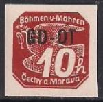 Богемия и Моравия (Рейх) 1939 год. Доплатная марка (ном. 10) с НДП