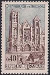 Франция 1965 год. Туристические места.Церковь в Бурже. 1 марка