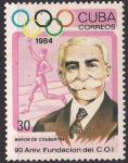 Куба 1984 год. 90 лет Интернациональному Олимпийскому комитету. 1 марка