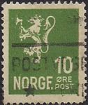 Норвегия 1925 год. Переход острова Шпицберген во владение Норвегией. 1 гашёная марка из серии (10)