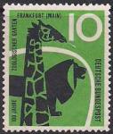 ФРГ 1958 год. 100 лет зоопарку Франкфурта. 1 марка