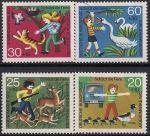 ФРГ 1972 год. Детская серия. Охрана животных. 4 марки