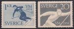 Швеция 1954 год. ЧМ по горнолыжному спорту. 2 марки