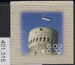 Эстония 2007 год. Флаг Эстонии на башне "Длинный Герман". 1 марка (401.315)