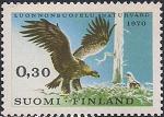 Финляндия 1970 год. Европейский год защиты природы. Беркут с детёнышем. 1 марка