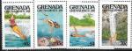 Гренада Гренадины 1985 год. Водный спорт, 4 марки