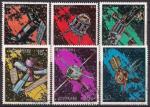 КНДР 1976 год. Космические аппараты. 6 гашеных марок