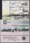 Новая Зенландия 1987 год. Исторические военные самолёты. Национальный парк в Торонто. Филвыставка "CAPEX-87". 2 блока