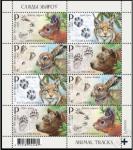 Беларусь 2025 год. Следы зверей (BY1412). Блок