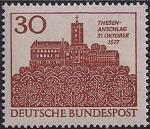 ФРГ 1967 год. 450 лет провозглашению тезисов М. Лютера в Дворцовой церкви Виттенберга. 1 марка