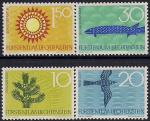 Лихтенштейн 1966 год. Сохранение природных ресурсов - почвы, воздуха, воды. 4 марки