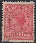 Бразилия 1918 год. Символ Свободы (ном. 100). 1 гашеная марка из серии
