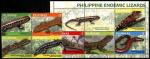 Филиппины 2011 год. Вымершие рептилии. 4 марки   блок. (н