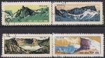 КНДР 1970 год. Ландшафт в районе горы Паекту. 4 гашёные марки