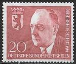 Берлин 1960 год. Немецкий политик Вальтер Шрайбер, 1 марка