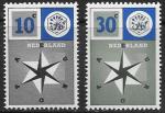 Нидерланды 1957 год. Европа. Шестиугольная звезда, 2 марки