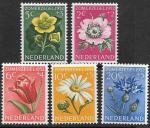 Нидерланды 1952 год. Цветы, 5 марок