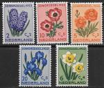 Нидерланды 1953 год. Цветы, 5 марок