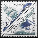 Монако 1953 год. Доплатные марки. Корабли, сцепка
