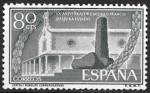 Испания 1956 год. Каудильо Испании Франциско Франко. Постамент и церковь. 1 марка