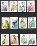Австралия 2016 г. Легенды тенниса Австралии. 12 самоклеющихся марок 