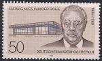 ФРГ (Берлин) 1986 год. 100 лет со дня рождения архитектора Людвига Роха. 1 марка
