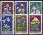 Румыния 1979 год. Цветы. 6 гашеных марок 