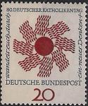 ФРГ 1964 год. День немецкой Католической церкви. Символическое изображение солнца. 1 марка