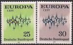 ФРГ 1972 год. Европа СЕПТ. Символическая звёздная цепочка. 2 марки