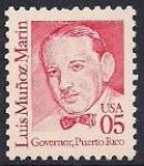США 1990 год. Первый губернатор Пуэрто-Рико Луис Марин. 1 марка
