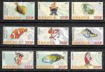 Руанда 2011 год. Рыбы и герои комиксов. 9 марок