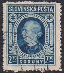 Словакия 1939 год. Католический священник и политик А. Глинка (ном. 7.50). 1 гашеная марка из серии