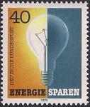 ФРГ 1979 год. Экономия электроэнергии. Энергосберегающая лампочка. 1 марка