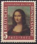 ФРГ 1952 год. 500 лет со дня рождения Леонардо да Винчи. 1 марка