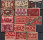 Набор иностранных спичечных этикеток. Швеция. Логотипы фирм. 15 штук