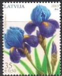 Латвия 2013 год. Ирисы. 1 марка